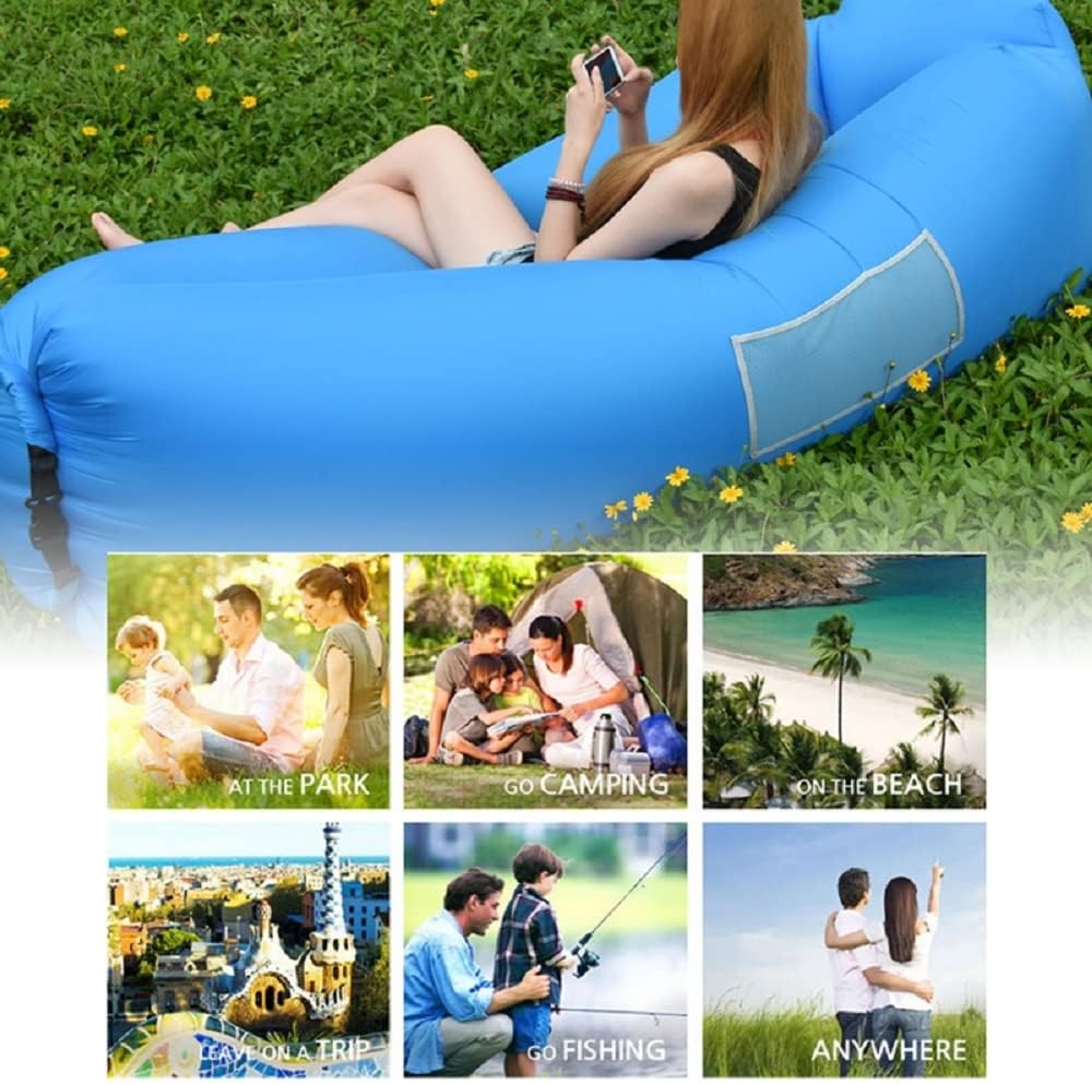 Sofá Inflable Portátil Impermeable con Cojines – Ideal para Camping, Playa, Piscina y Fiestas