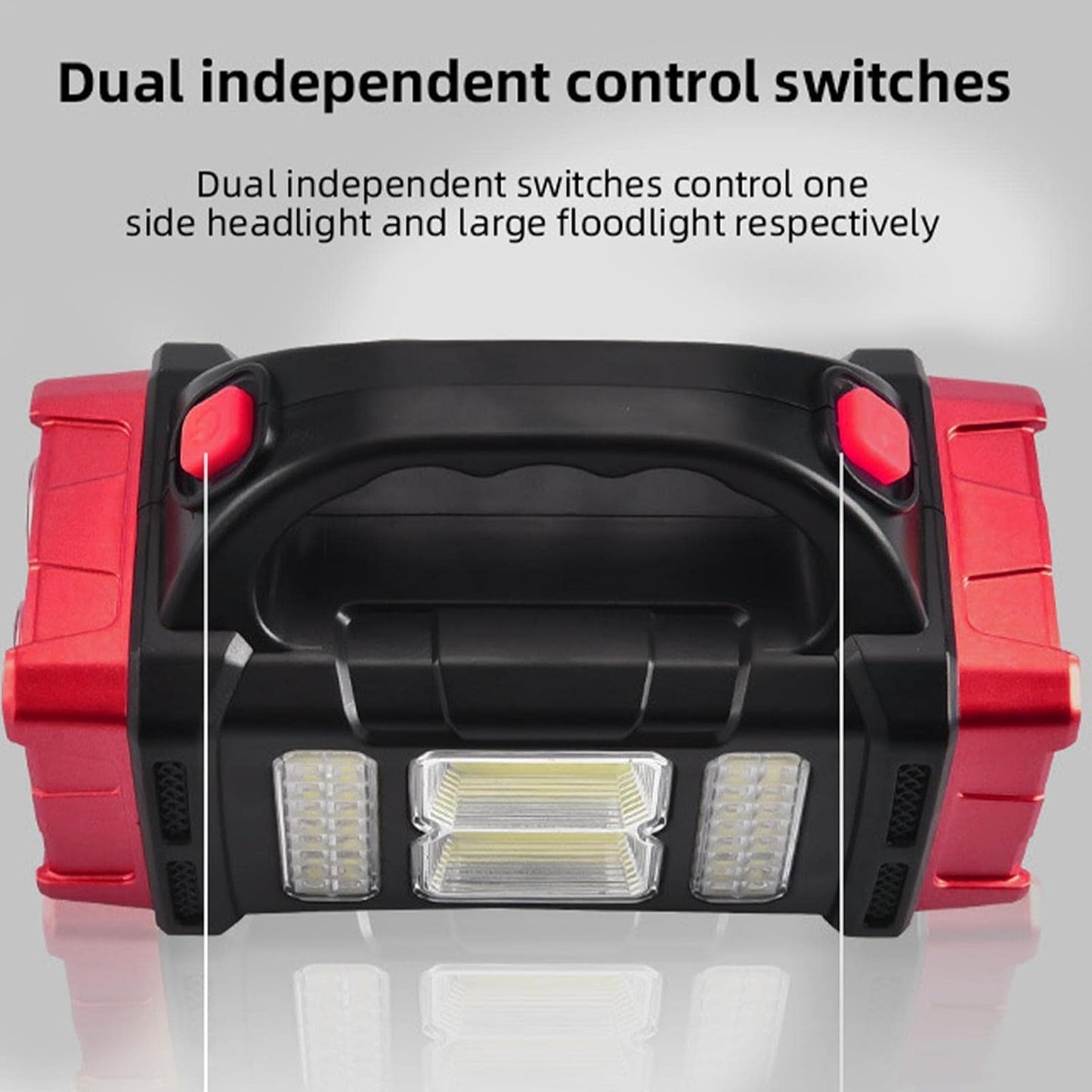 Foco LED Solar Recargable – Linterna de Camping con 4 Modos de Luz, Impermeable IP44, Gran Angular, USB y Solar