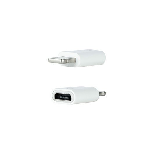 Adaptador lightning a micro usb nanocable - macho - hembra - blanco