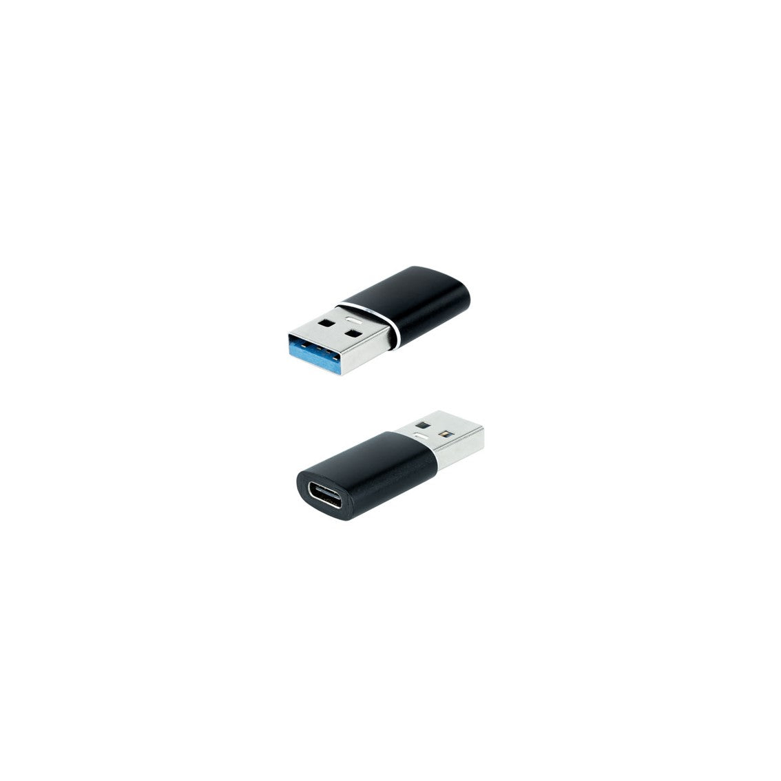 Adaptador usb c a usb a nanocable negro - hembra - macho gen1