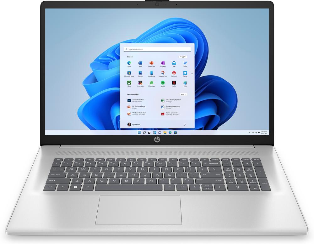 Portatil hp 17 - cn3001ns 17.3 pulgadas - i3 - n305 - 8gb - ssd512gb - w11 - plata natural