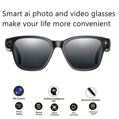 Gafas Inteligentes 4K Ultra HD EBOX – Cámara 8MP, Traducción IA y Música Bluetooth