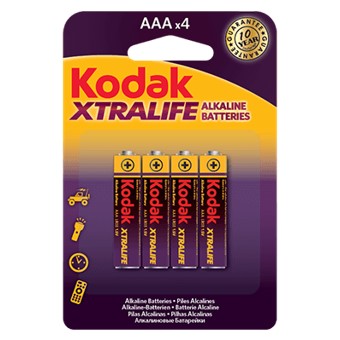 Blister pilas kodak alcalina xtralife aaa lr3 1.5v -  blister 4 pilas