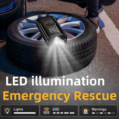 Inflador automático con bateria recargable, luz LED