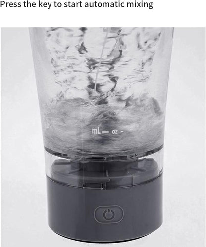 Coctelera Eléctrica Recargable 450ml – Batidora Portátil para Proteínas y Batidos Fitness