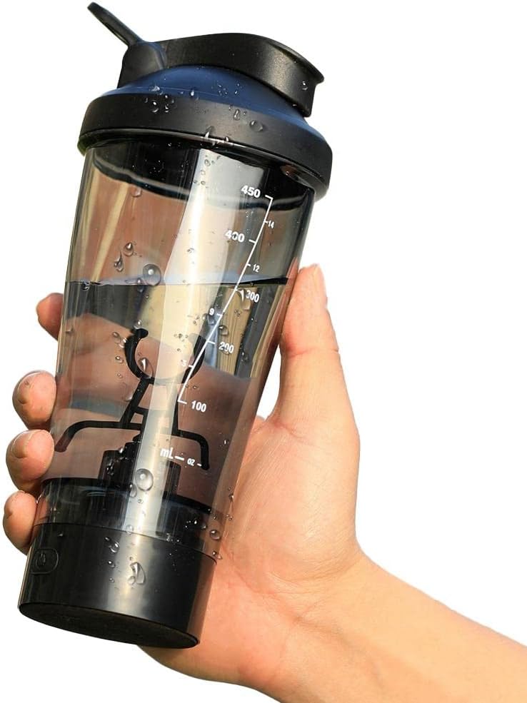 Coctelera Eléctrica Recargable 450ml – Batidora Portátil para Proteínas y Batidos Fitness