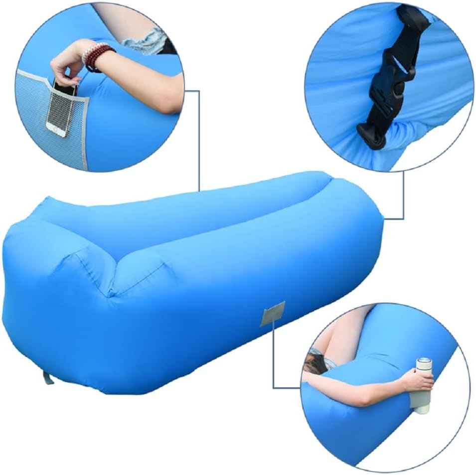 Sofá Inflable Portátil Impermeable con Cojines – Ideal para Camping, Playa, Piscina y Fiestas