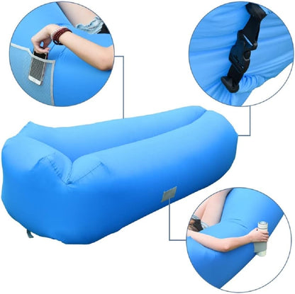 Sofá Inflable Portátil Impermeable con Cojines – Ideal para Camping, Playa, Piscina y Fiestas