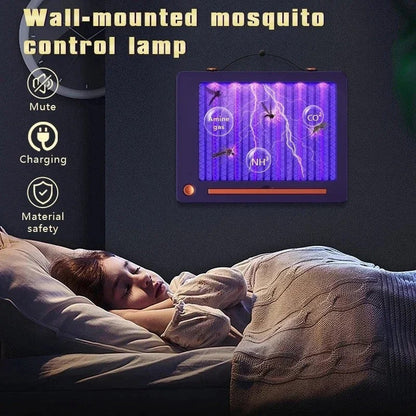 Lámpara Antimosquitos Eléctrica Recargable Blanca - Trampa Silenciosa con Luz UV,  Interior y Exterior