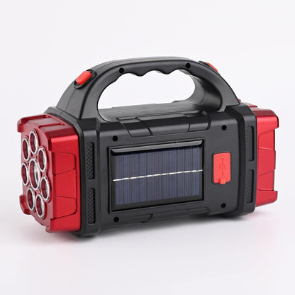 Foco LED Solar Recargable – Linterna de Camping con 4 Modos de Luz, Impermeable IP44, Gran Angular, USB y Solar