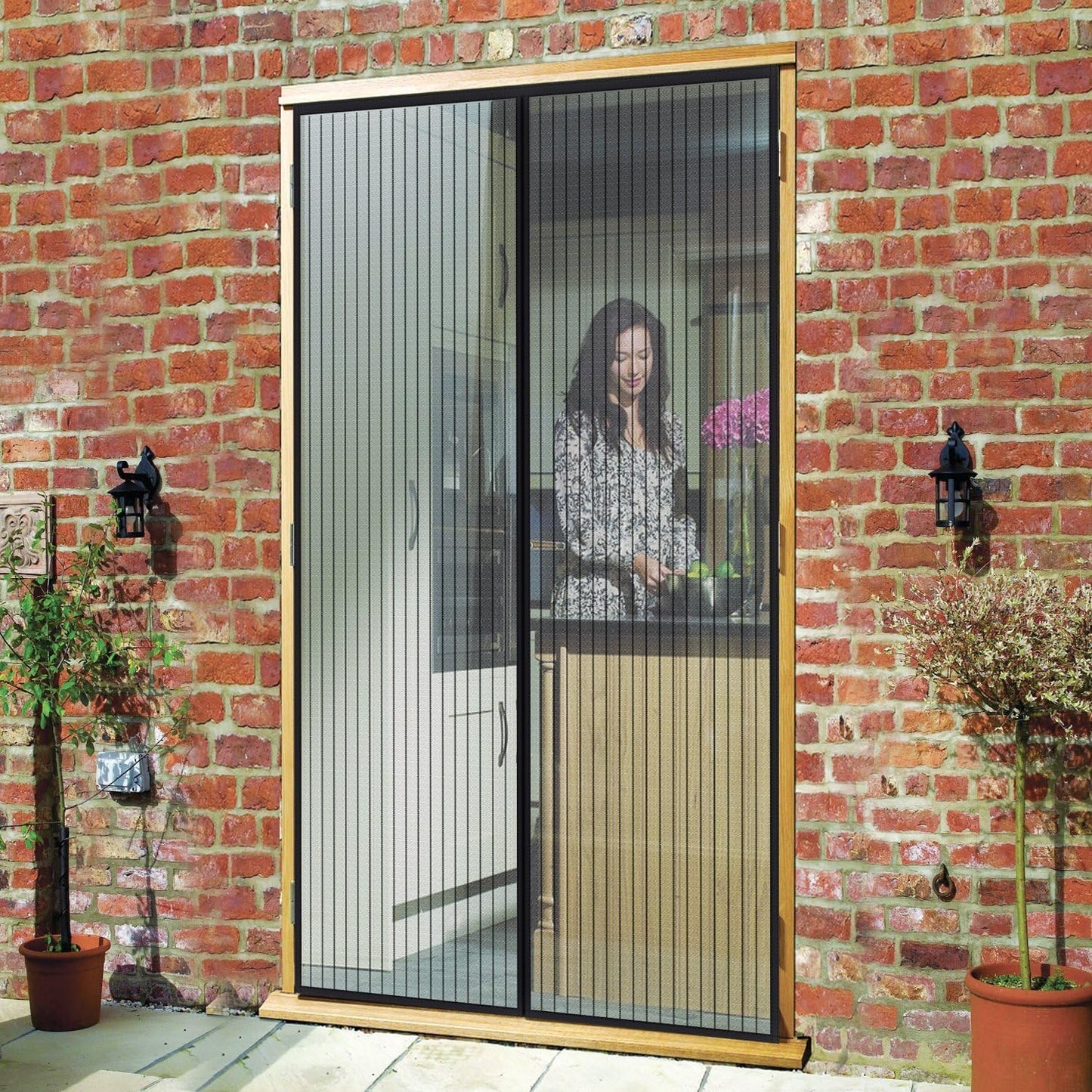 Cortina Magnética Antimosquitos - Mosquitera  Negro