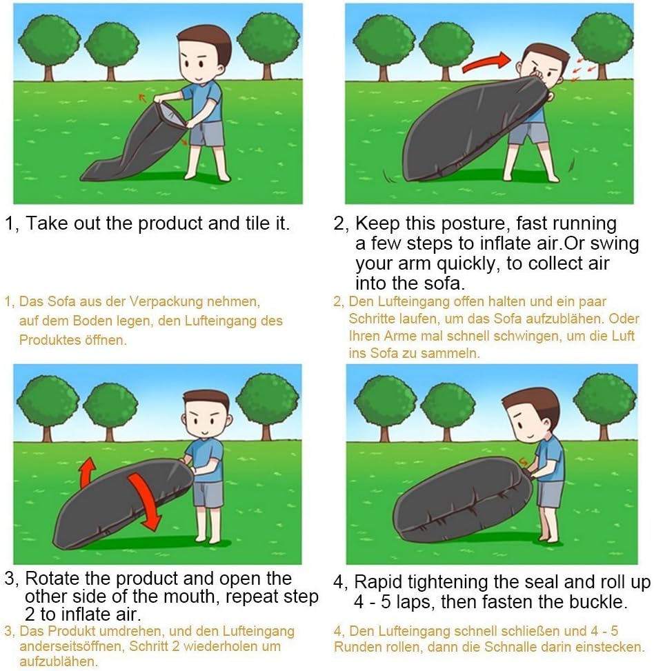 Sofá Inflable Portátil Impermeable con Cojines – Ideal para Camping, Playa, Piscina y Fiestas