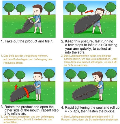 Sofá Inflable Portátil Impermeable con Cojines – Ideal para Camping, Playa, Piscina y Fiestas