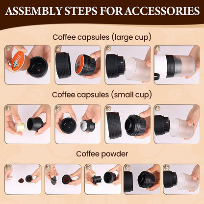 Máquina de Café Espresso Portátil 3 en 1 – Café Perfecto en Cualquier Lugar