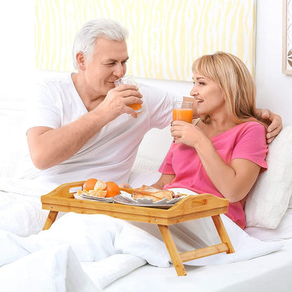 Bandeja de Cama Plegable de Bambú