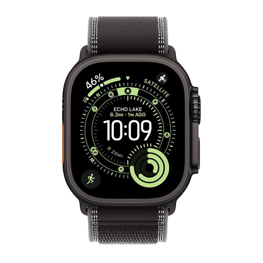 Smartwatch apple watch ultra 3 gps + cellular 49mm black titanium case  black - charcoal trail loop -  s - m