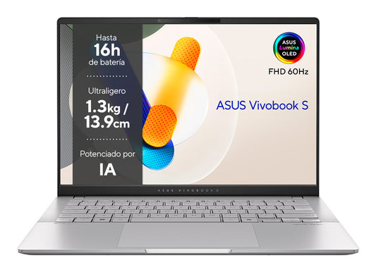 Asus vivobook oled m5406na - qd082w  amd ryzen 5 7535hs 14 pulgadas 16gb ssd512gb w11