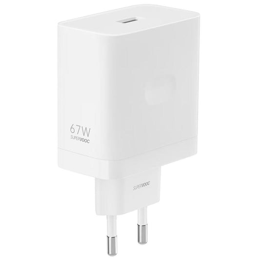 Cargador oppo supervooc 67w usb tipo a blanco + cable usb tipo c a usb tipo a