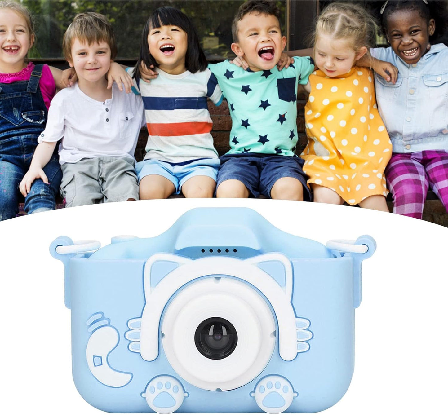 Cámara para Niños 20MP HD 2.0” + Tarjeta 32GB – Azul y Rosa, Compacta y Divertida