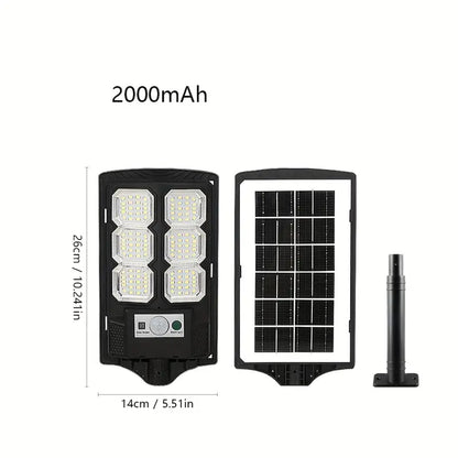 Lámpara LED Solar Exterior con Control Remoto y Sensor de Movimiento – 300W (Modelo Compacto)