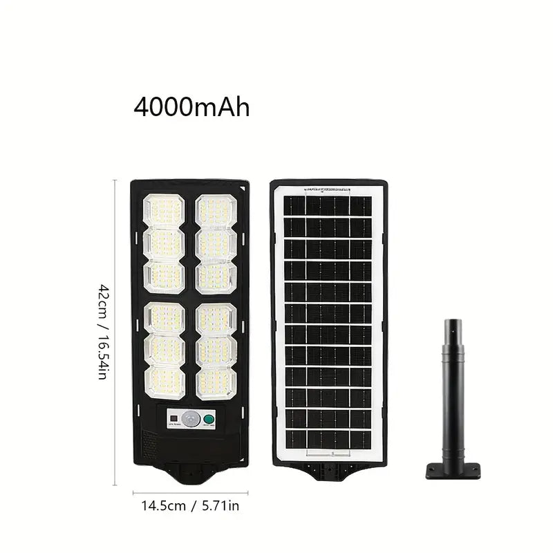 Lámpara LED Solar Exterior con Control Remoto y Sensor de Movimiento – 600W (Modelo Grande)